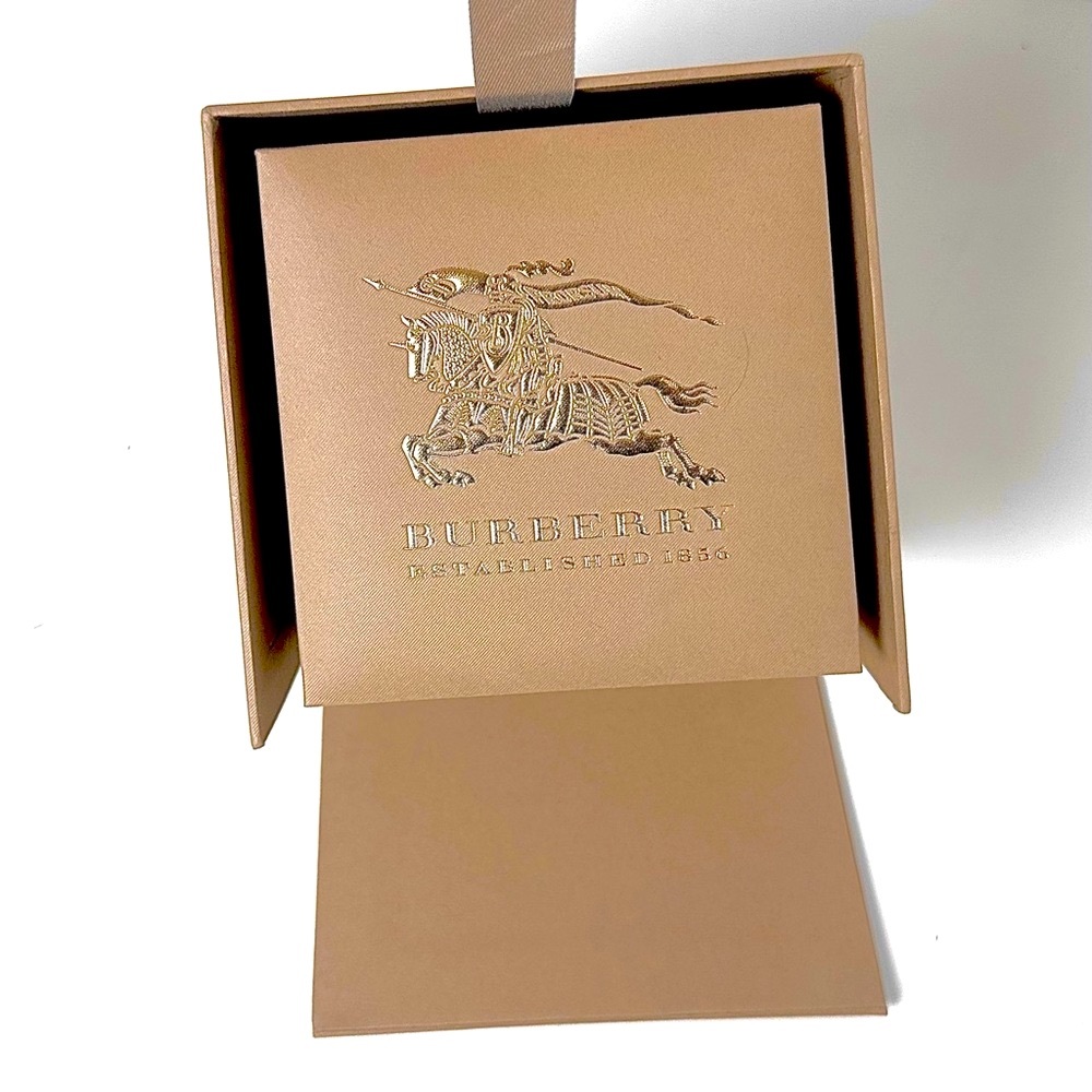 Burberry Brown Gift Box Plus Watch Box Suede Lined Both Tan Golden logo - Picture 6 of 8